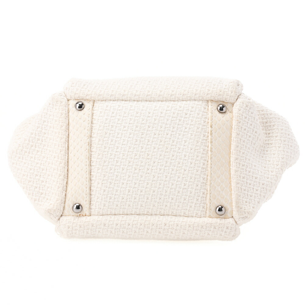 Chanel Coco Mark Python White Chain Shoulder Bag - image 6